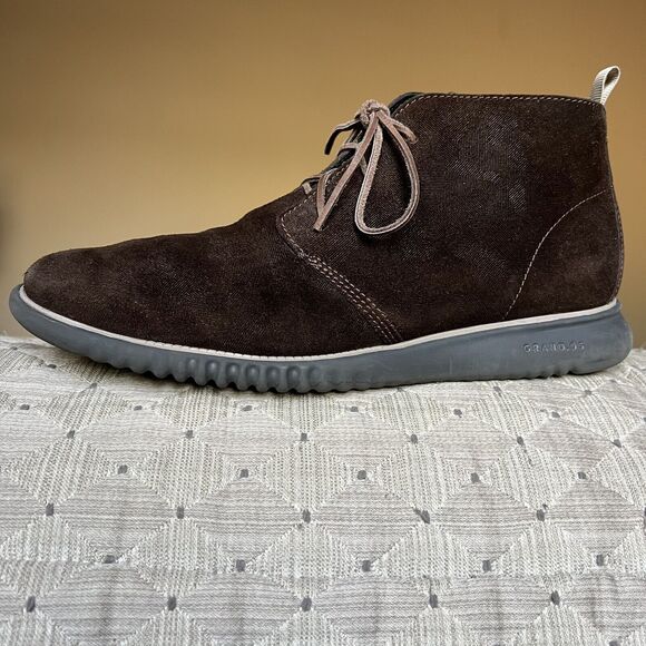 Cole Haan Zerogrand C28112 Dark Brown Suede Lace Up Casual Chukka Boot Men’s 13 - Picture 2 of 16